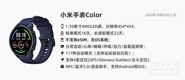 小米手表color2和1有什么区别?