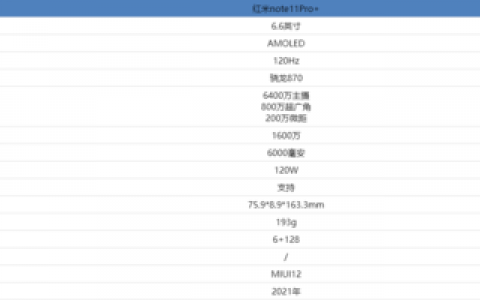 红米note11pro+参数，红米note11pro+参数及价格