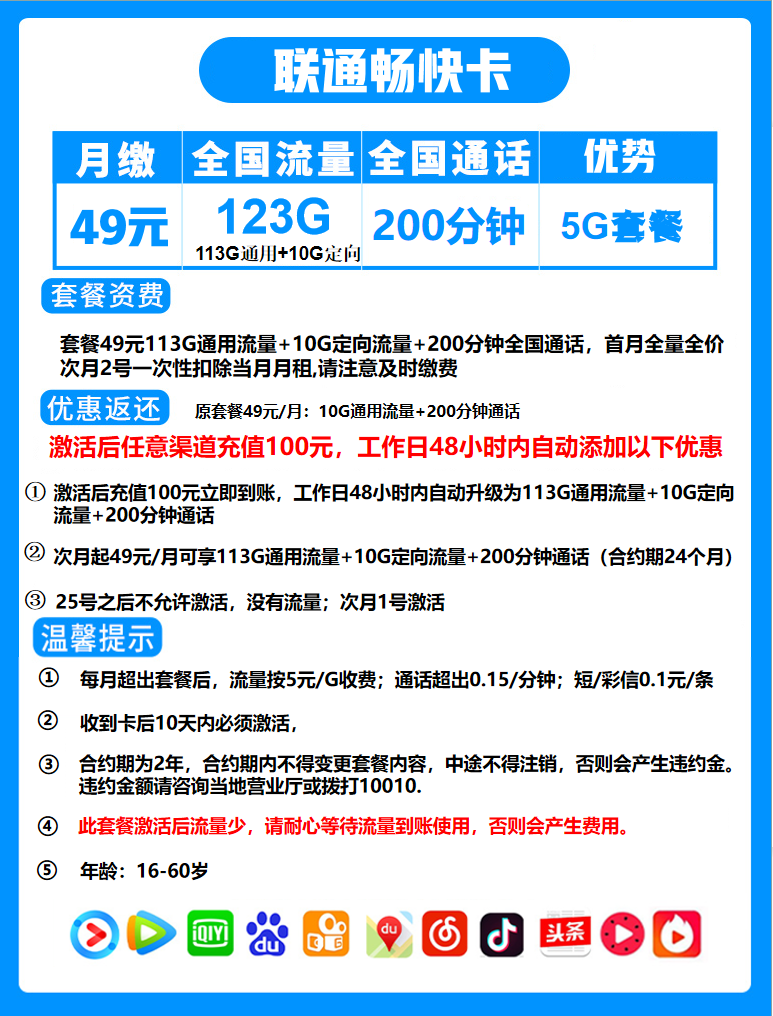 联通畅卡套餐系列（59元畅然卡、49元畅快卡、39元畅达卡）-2