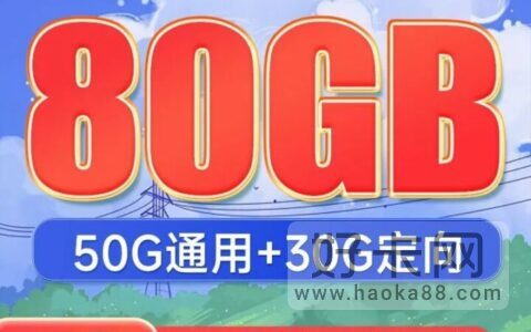 移动白水卡 19元月租80G流量+300分钟通话 高性价比！