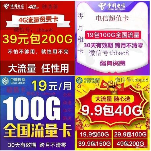 电信花卡19元200G流量卡，流量党必备