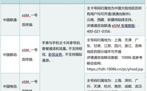 中国移动eSIM收费标准详解