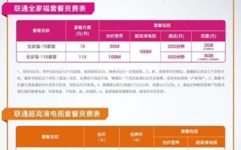 北海联通宽带套餐推荐2023年最新资费