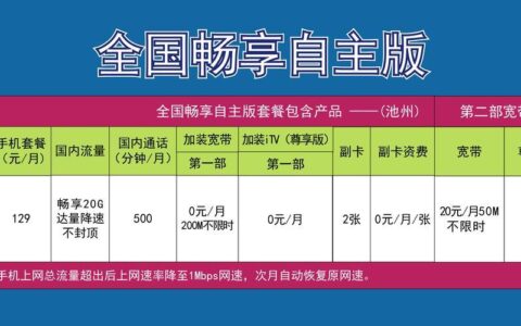 安徽电信卡套餐大全，根据需求选择最合适的套餐