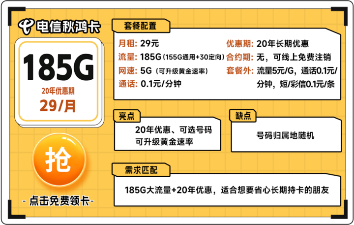 山东电信春晖卡免费升级185G流量教程-3